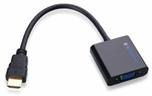 El adaptador HDMI a VGA n.º 113046 de Cable Matters proporciona una conversión sin problemas de señales HDMI en pantallas equipadas con VGA.