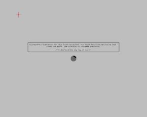 Pantalla de alineación de xinput_calibrator