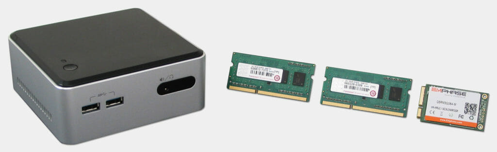 Intel NUC con memoria Transcend y disco duro de estado sólido Emphase