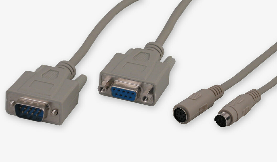 Cables serie RS232 y PS2 para estaciones de trabajo industriales
