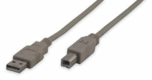 Cable USB, conectores de A a B, para teclados y pantallas táctiles industriales